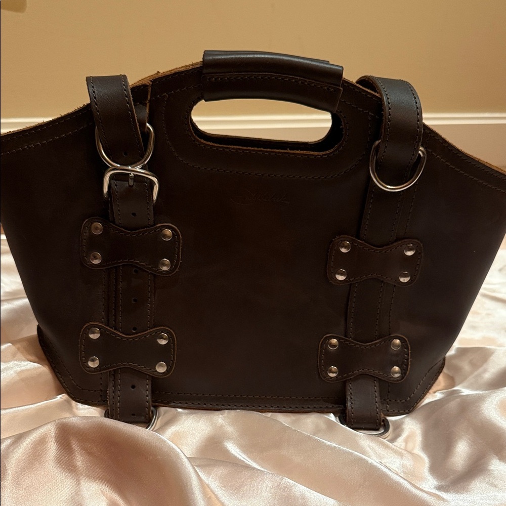 Brown  Leather Tote Bag